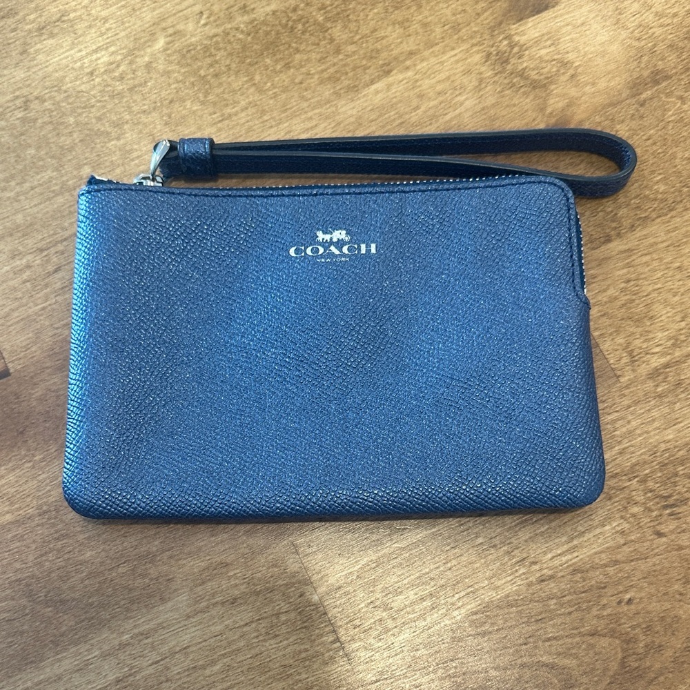 Coach Midnight Blue Wristlet